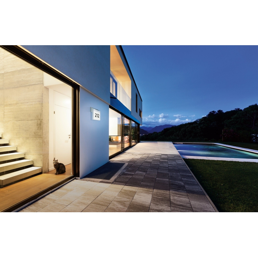 Eglo - Număr de casă solar cu LED/2W/3,7V 2000 mAh IP44