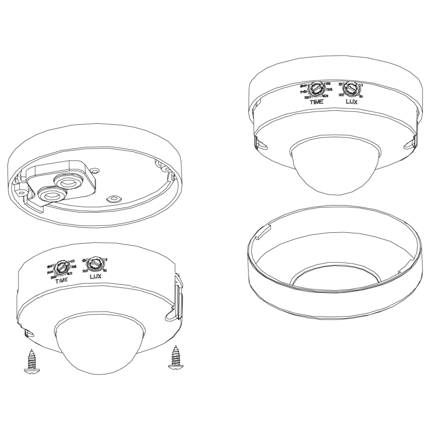 Eglo - Senzor exterior de mișcare și de crepuscul 12 m alb IP44