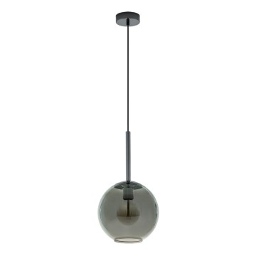 Eglo 97633 - Pendul suspendat pe cablu TINDARI 1xE27/60W/230V negru fumuriu