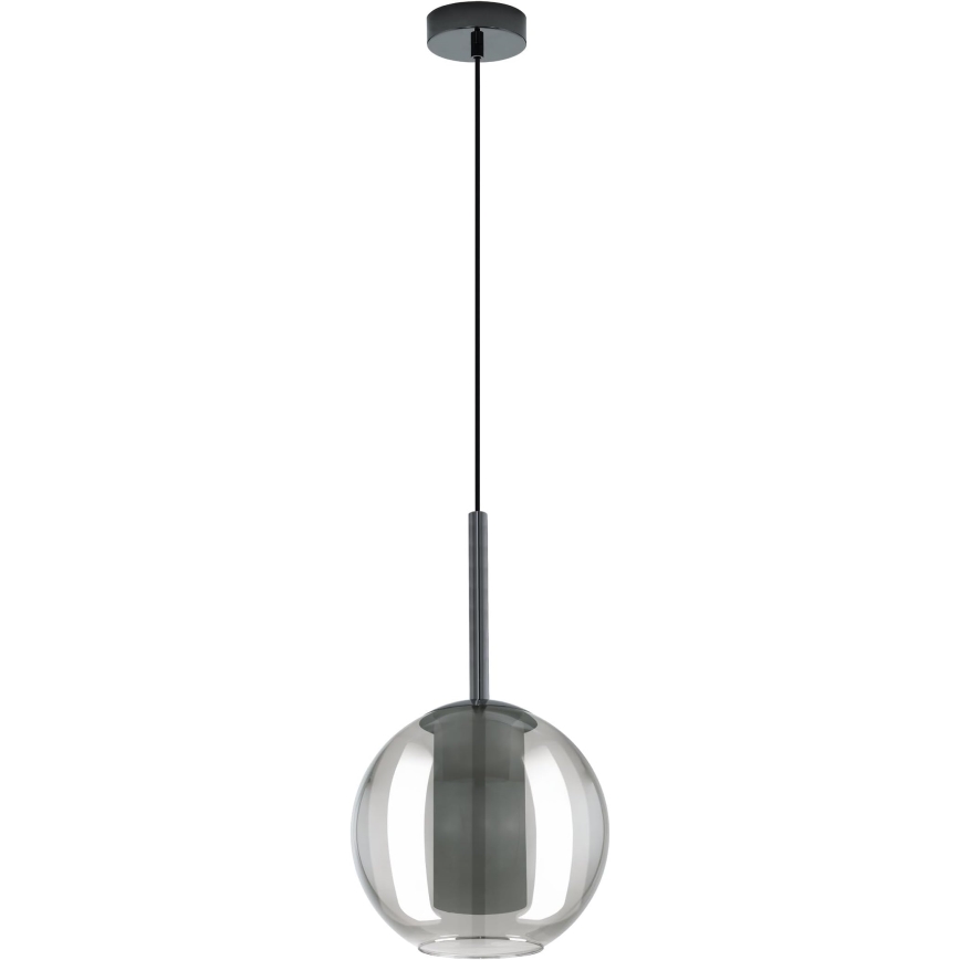 Eglo 97633 - Pendul suspendat pe cablu TINDARI 1xE27/60W/230V negru fumuriu