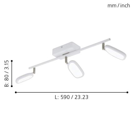 Eglo - Spot LED RGB PALOMBARE-C 3xLED/5W/230V