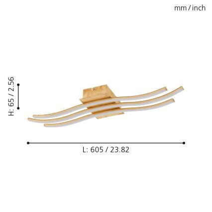 Eglo 97743 - Lustră LED aplicată MIRAFLORES 3xLED/8,6W/230V