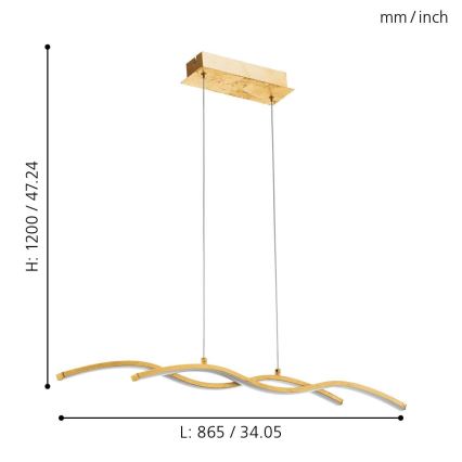 Eglo - Lustră LED pe cablu 2xLED/8,5W/230V