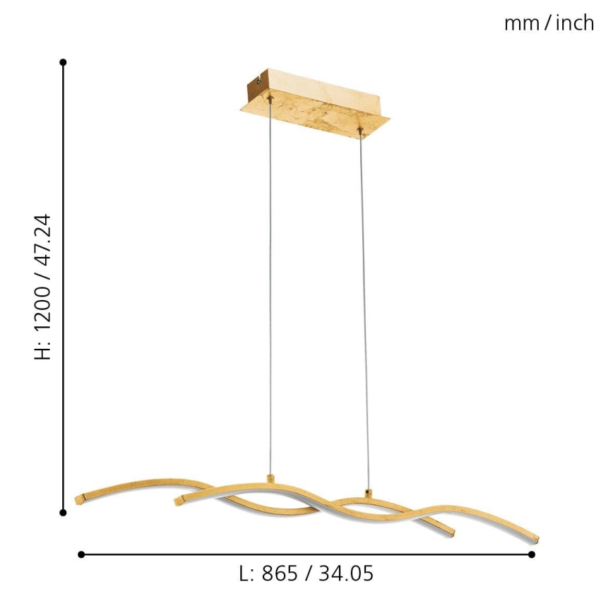 Eglo - Lustră LED pe cablu 2xLED/8,5W/230V