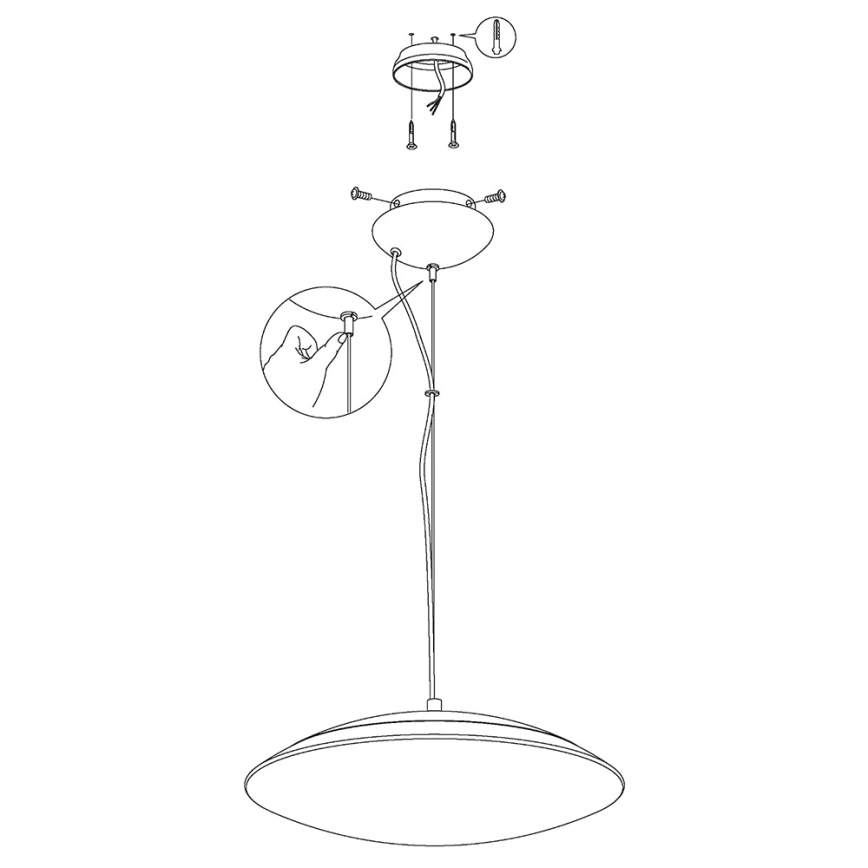 Eglo 97812 - Lustră LED RGB dimabilă suspendată pe cablu FRATTINA-C LED/27W/230V