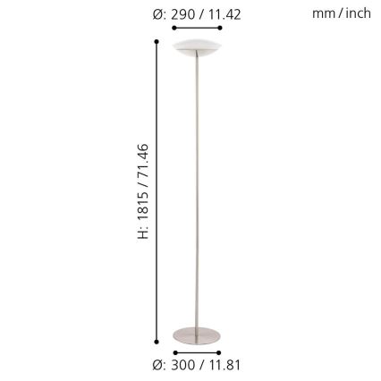 Eglo 97814 - Lampadar LED RGB reglabil FRATTINA-C 1xLED/18W/230V