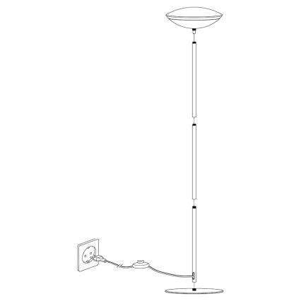 Eglo 97814 - Lampadar LED RGB reglabil FRATTINA-C 1xLED/18W/230V