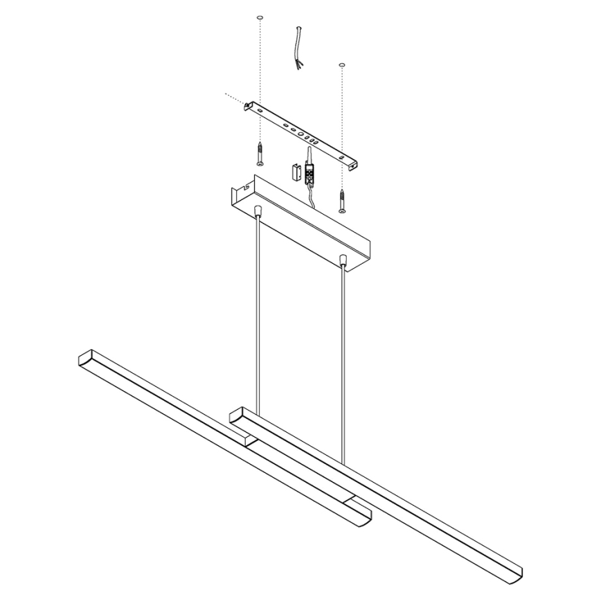 Eglo - Lustră LED RGB dimabilă suspendată pe cablu FRAIOLI-C LED/34W/230V