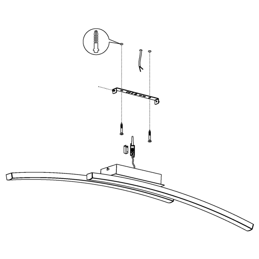 Eglo 97909 - Lustra aplicată LED RGB dimabilă FRAIOLI-C 2xLED/17W/230V
