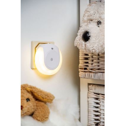Eglo - Lampă de veghe LED cu senzor de amurg 2xLED/0,4W/230V 3000K
