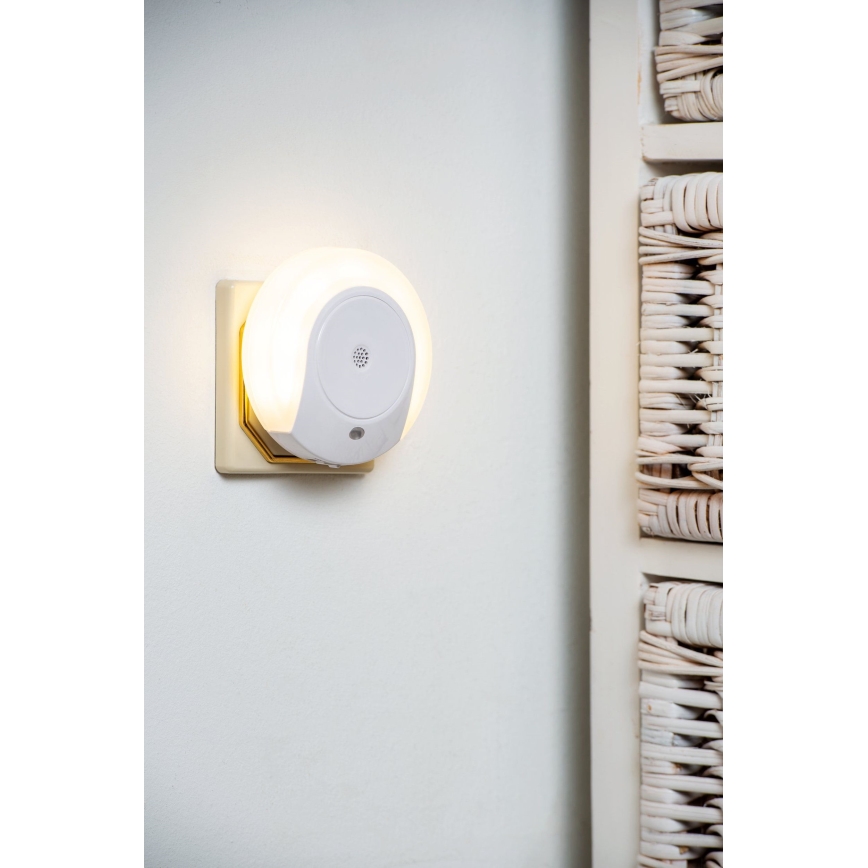 Eglo - Lampă de veghe LED cu senzor de amurg 2xLED/0,4W/230V 3000K