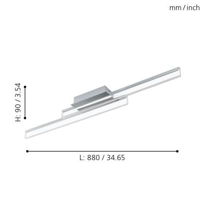 Eglo - Plafonieră LED pentru baie 2xLED/11W/230V IP44