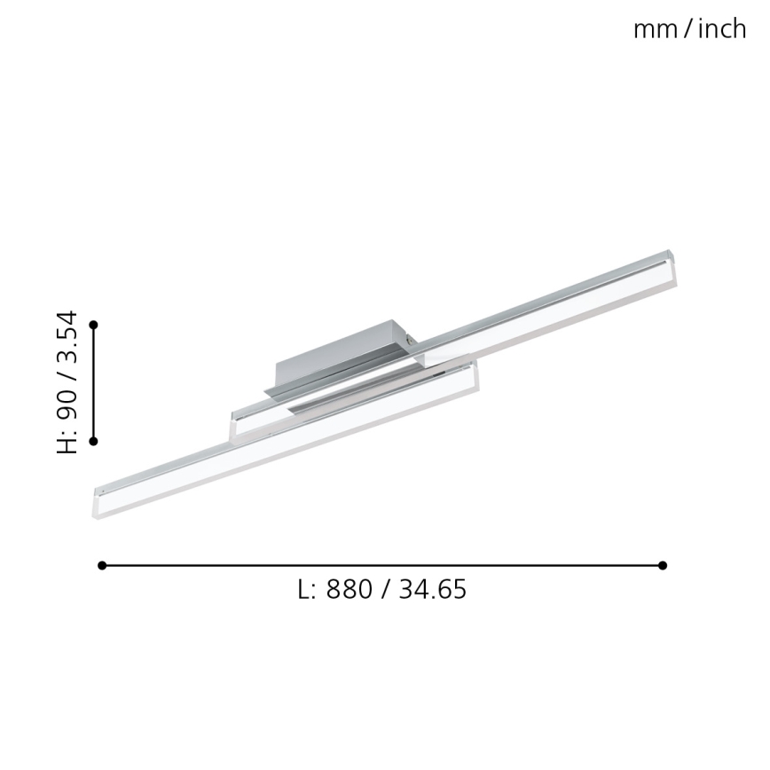Eglo - Plafonieră LED pentru baie 2xLED/11W/230V IP44