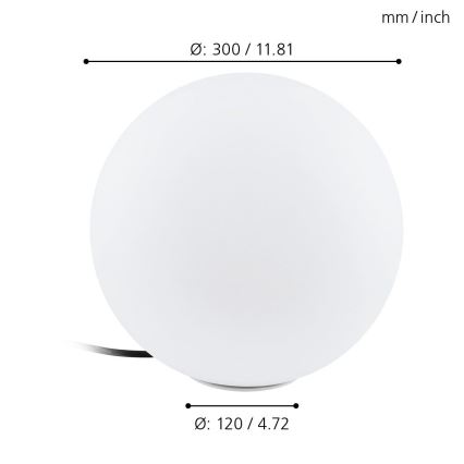 Eglo 98105 - Lampă LED RGBW pentru exterior MONTEROLO-C 1xLED/9W/230V IP65 Ø300