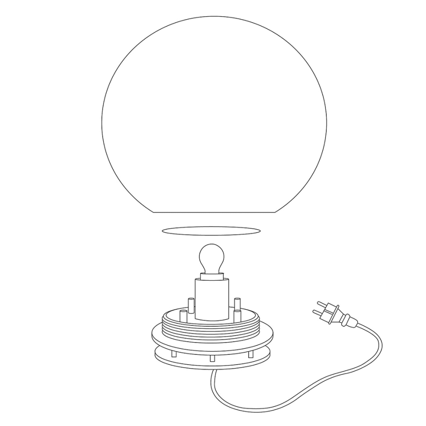 Eglo 98108 - Lampă de exterior MONTEROLO-C LED RGBW, 9W, 230V, IP65, Ø600 mm