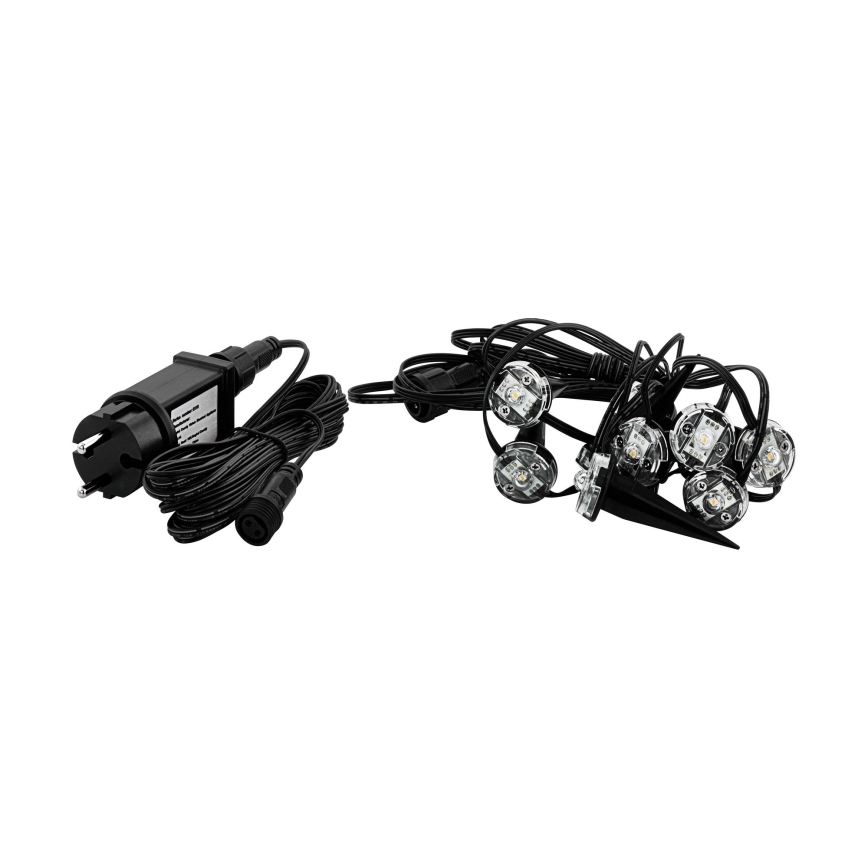 Eglo - Ghirlandă LED decorativă pentru exterior, 9 LED, 10 m, IP65, alb cald