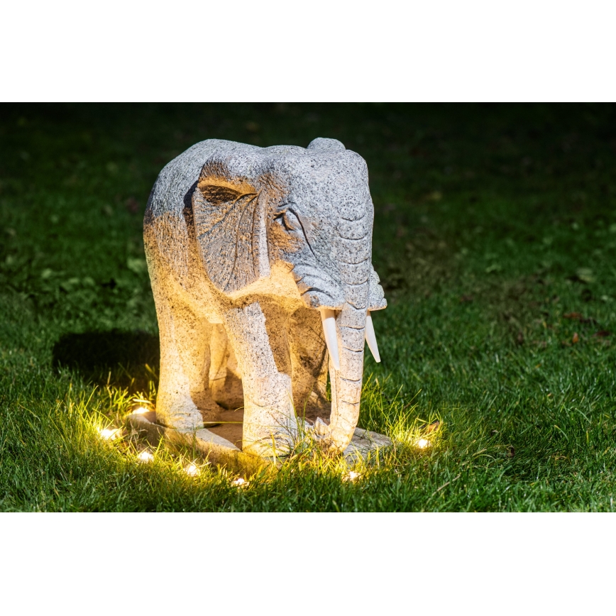 Eglo - Ghirlandă LED decorativă pentru exterior, 9 LED, 10 m, IP65, alb cald