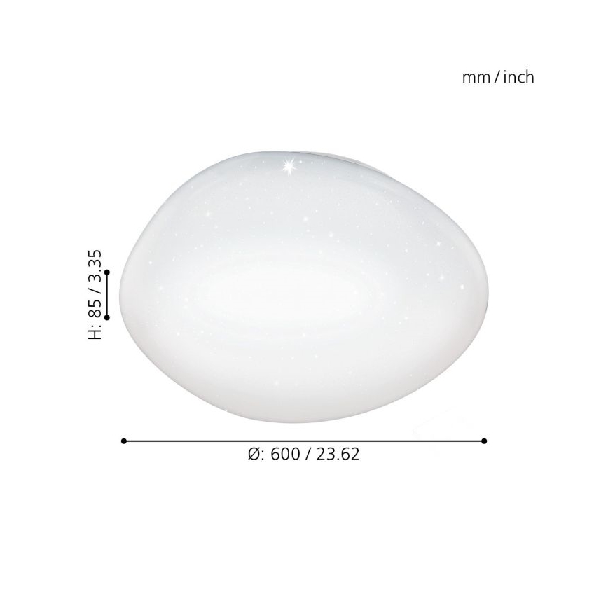 Eglo 98228 - Plafonieră LED dimmabilă SILERAS-A, 36 W, 230 V, Ø 60 cm, cu telecomandă