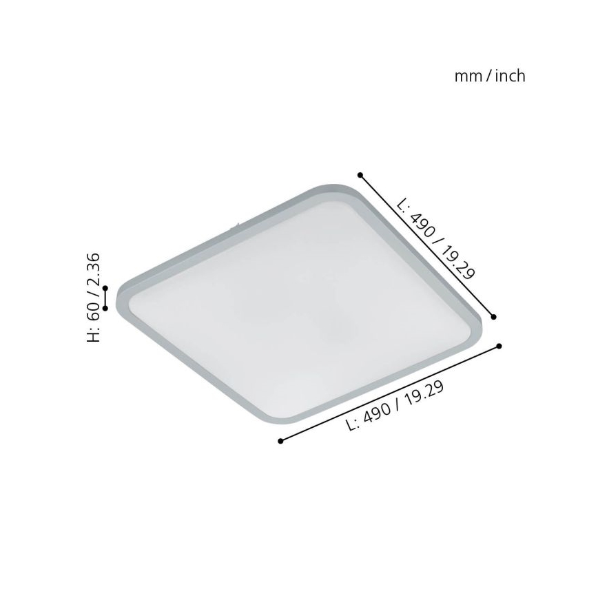 Eglo 98258 - Plafonieră LED dimabilă COGOLETO LED/30W/230V + telecomandă