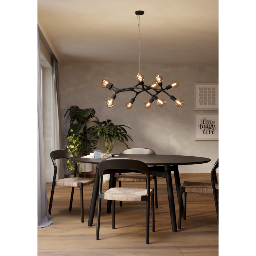 Eglo - Lustră pe cablu 12xE27/60W/230V