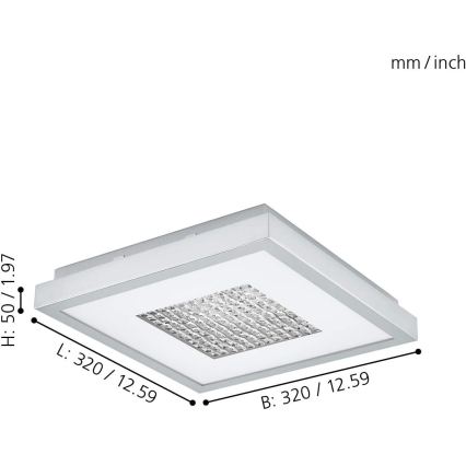 Eglo 98369 - Plafonieră LED dimabilă PESCATE LED/24W/230V