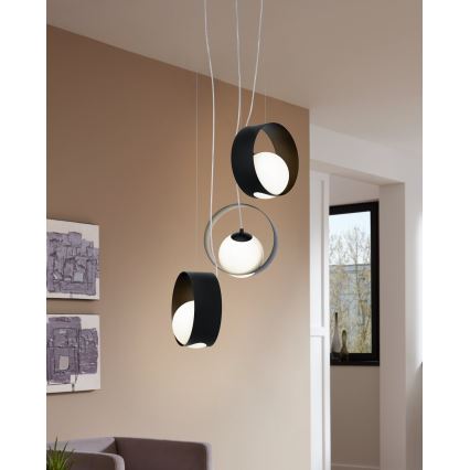 Eglo 98441 - Lustră suspendată pe cablu CAMARGO 3xE14/40W/230V