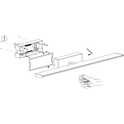 Eglo 98451 - Corp de iluminat pentru baie LED RGB reglabil TABIANO-C LED/15,6W/230V IP44 + telecomandă