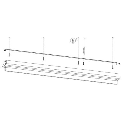 Eglo 98494 - Plafonieră LED SPADAFORA LED/25W/230V