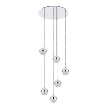 Eglo 98558 - Candelabru LED LICOROTO suspendat pe cablu, 6x G9, 3W, 230V