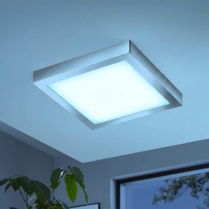 Eglo - Plafonieră LED RGBW reglabilă FUEVA-C LED/21W/230V Bluetooth IP44 30x30 cm