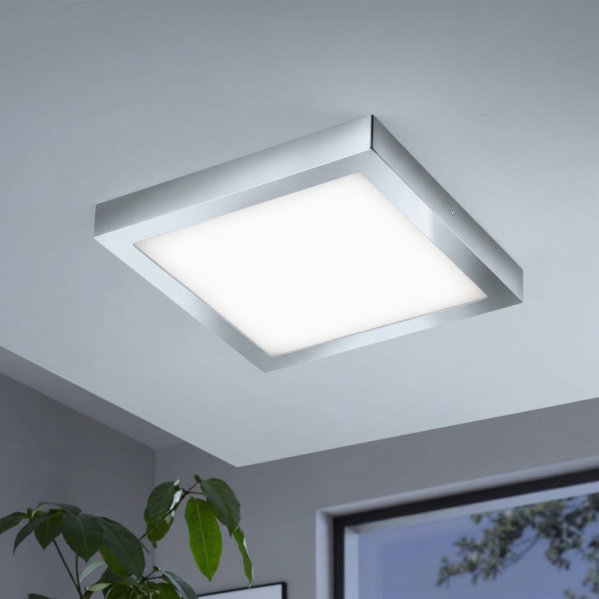 Eglo - Plafonieră LED RGBW reglabilă FUEVA-C LED/21W/230V Bluetooth IP44 30x30 cm