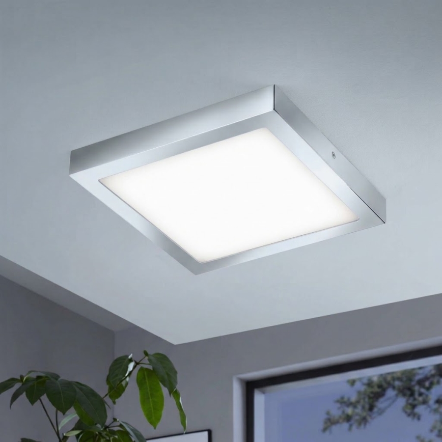 Eglo - Plafonieră LED RGBW reglabilă FUEVA-C LED/21W/230V Bluetooth IP44 30x30 cm