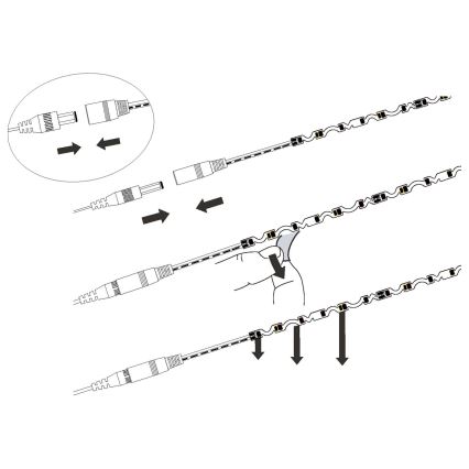 Eglo - Bandă LED LED/9,6W/230V/24V 2m