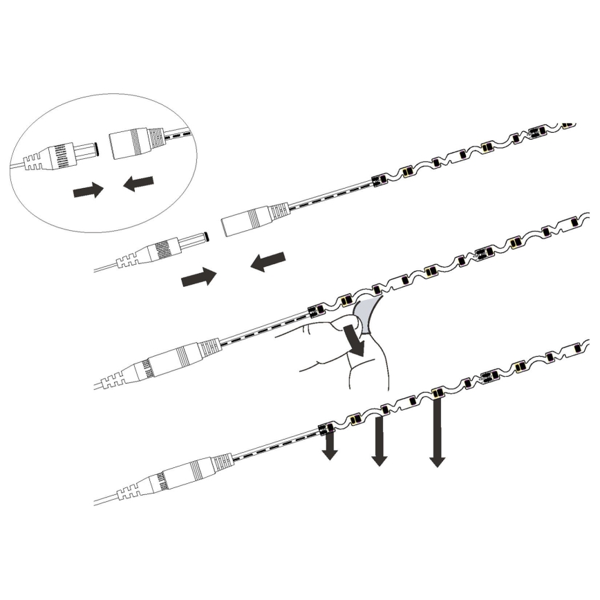 Eglo - Bandă LED LED/9,6W/230V/24V 2m