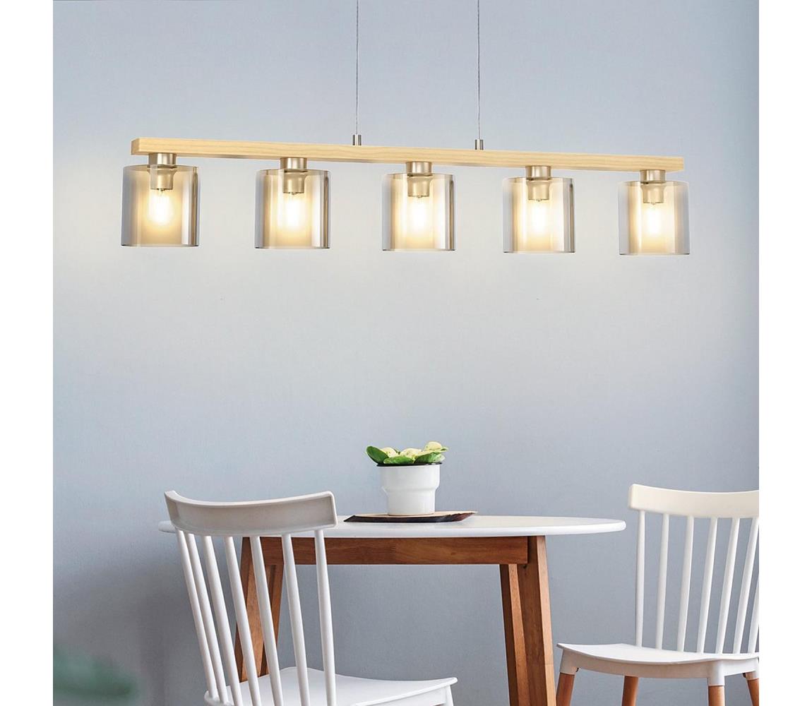 Eglo 98592 - Lustră pe cablu CASTRALVO 5xE27/28W/230V