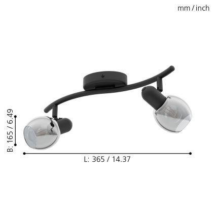 Eglo - Lampă spot 2xE14/28W/230V