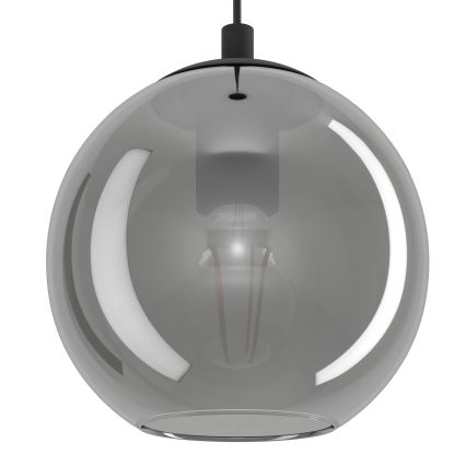 Eglo - Lustru suspendat pe cablu, 10xE27/40W/230V, negru/crom lucios