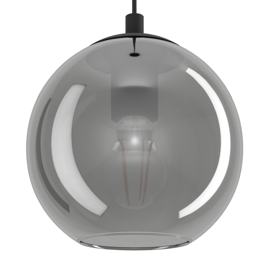 Eglo - Lustru suspendat pe cablu, 10xE27/40W/230V, negru/crom lucios