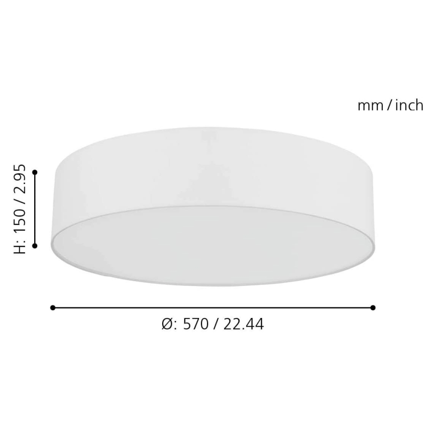 Eglo - Plafonieră LED RGB dimabilă ROMAO-C LED/33W/230V cu telecomandă