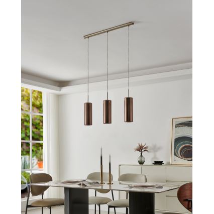 Eglo 98699 - Lustră pe cablu SELVINO 3xE27/15W/230V