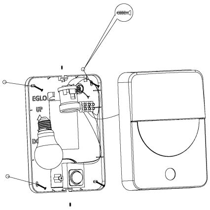 Eglo - Lampă exterior cu senzor 1xE27/28W/230V IP44