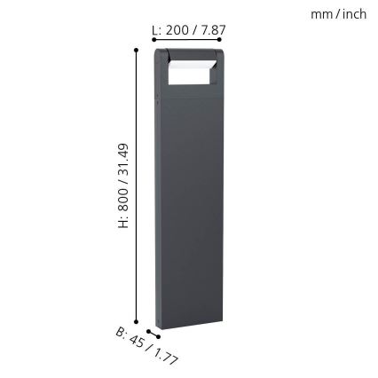 Eglo - Lampă exterior LED LED/4,8W/230V IP44