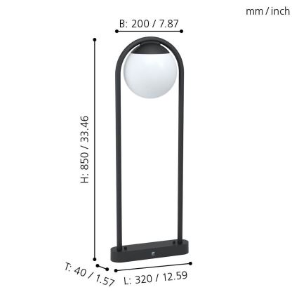 Eglo 98733 - Lampă de exterior VECCHIA 1xE27/28W/230V IP44