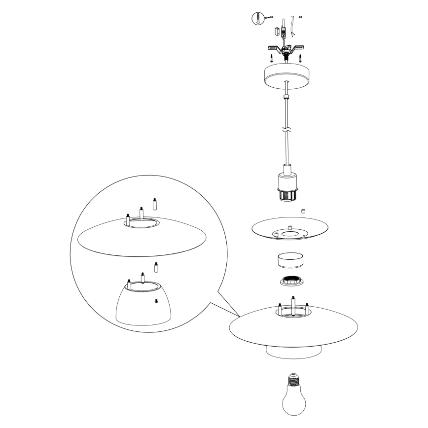 Eglo - Lustră pe cablu 1xE27/40W/230V