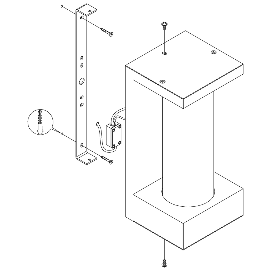 Eglo - Aplică perete exterior LED LED/6W/230V IP44