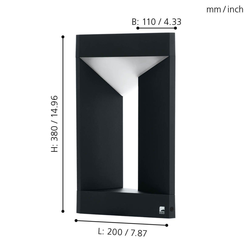 Eglo 98749 - Lampă LED de exterior NEMBRO, 10 W, 230 V, IP54