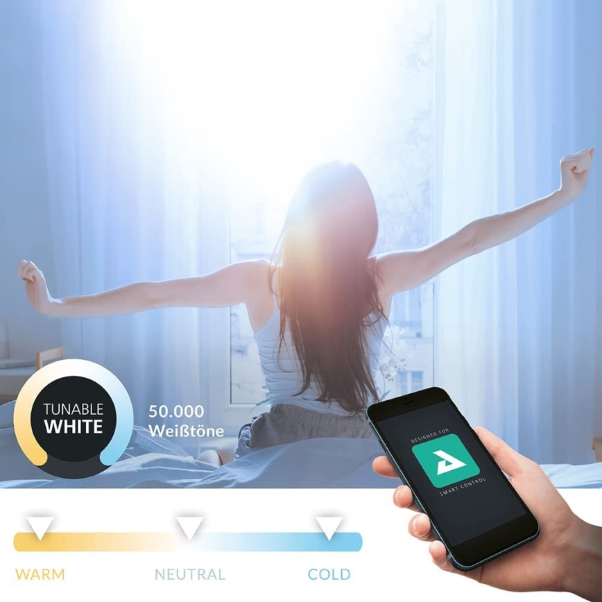 Eglo - Plafonieră LED încastrată pentru baie, dimabilă, 16,5 W, 230 V, IP44, ZigBee, Ø 21,6 cm