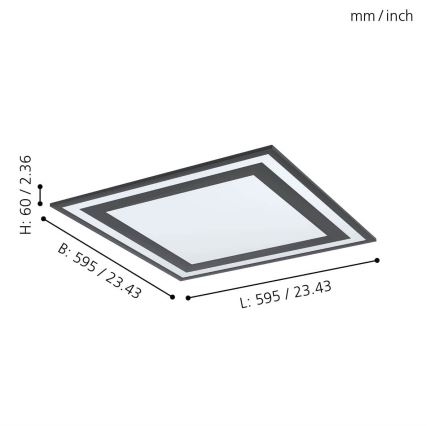 Eglo - Plafonieră LED LED/36W/230V