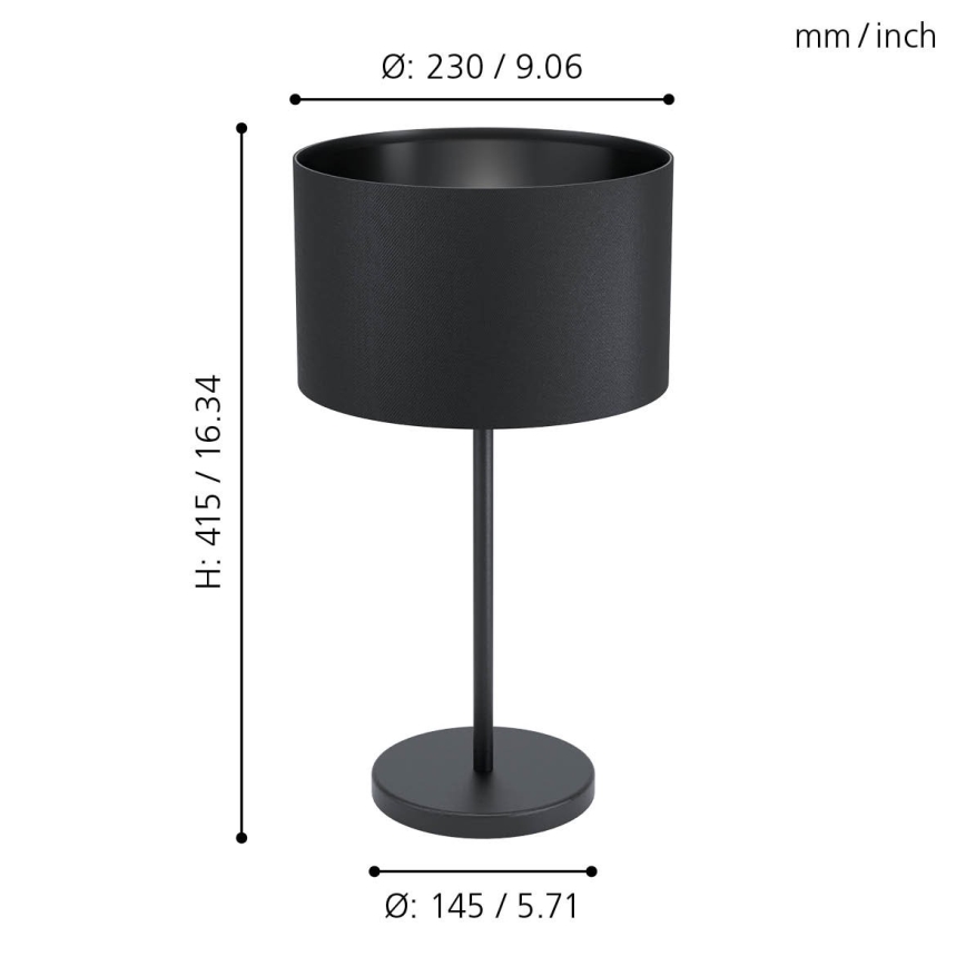 Eglo - Lampă de masă 1xE27/40W/230V