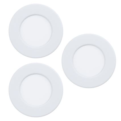 Eglo - Set de 3 spoturi LED încastrate FUEVA 5, 5 LED / 2,7 W / 230 V, Ø 8,6 cm